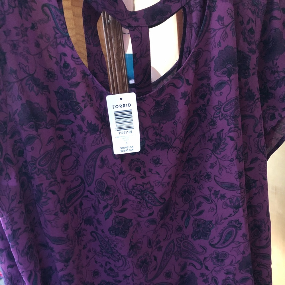 Torrid Cage back Blouse